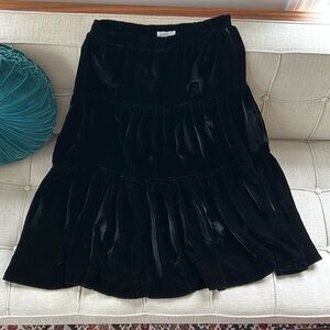 Vintage 50’s Black Velvet Tiered Skirt